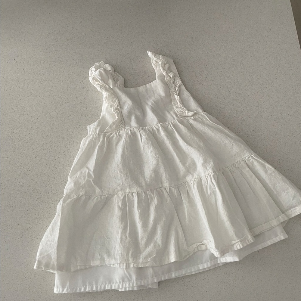 Shabby chic white girls dress